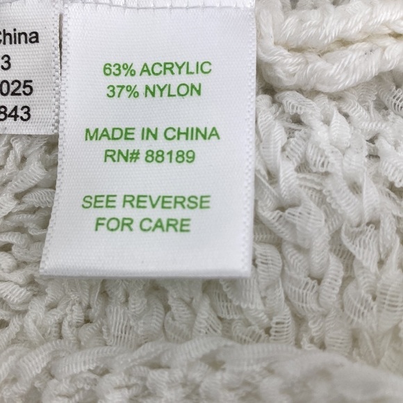 Lilly Pulitzer Open Knit Top Dolman Sleeve Women's XS/S White - Picture 10 of 10